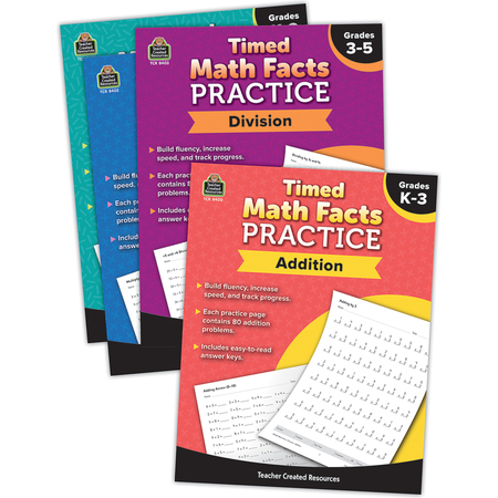 TEACHER CREATED RESOURCES Timed Math Facts Practice, Set of 4 TCR2088663